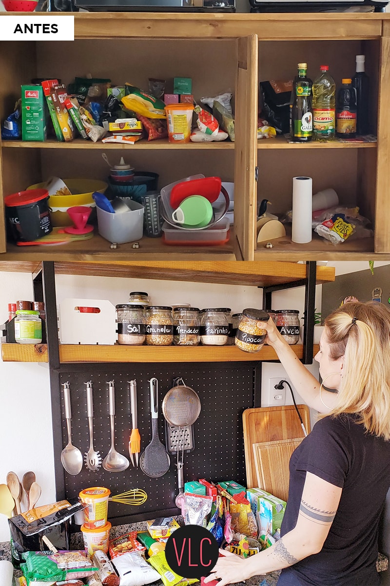 organizar armário da cozinha